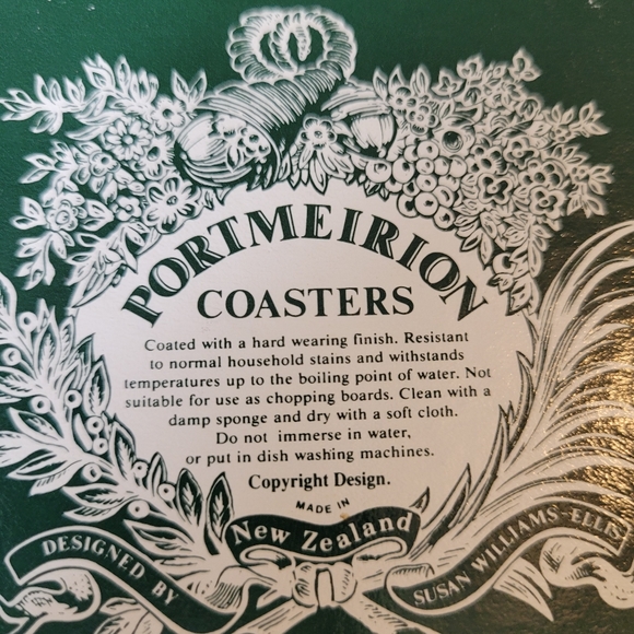 VTG 1997 Portmeirion Coasters Botanical Susan Williams Ellis Design New Zealand - Picture 4 of 5